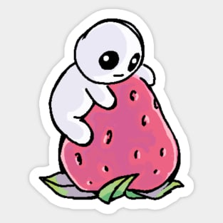 TBH creature with strawberry Sticker